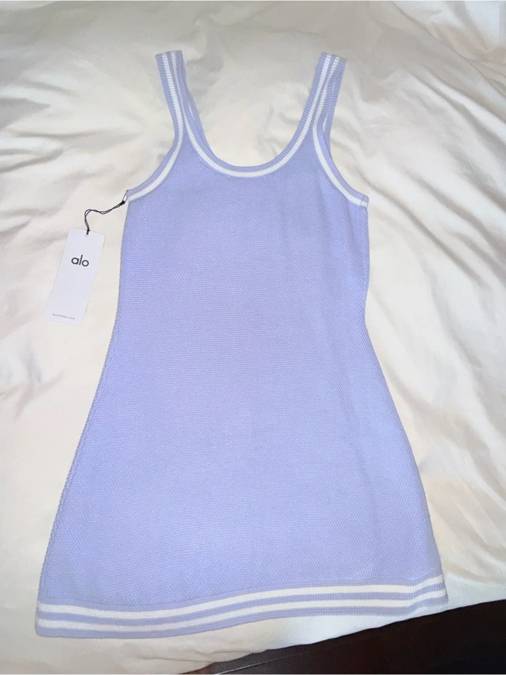 ALO Tennis Club Sweater Knit Dress- Provence Blue